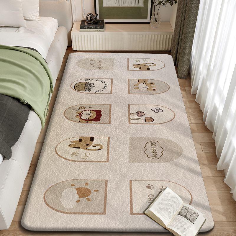 Ковер для спальни, осенне-зимний утолщенный утеплитель, теплый ковер у кровати, мягкий нескользящий ковер