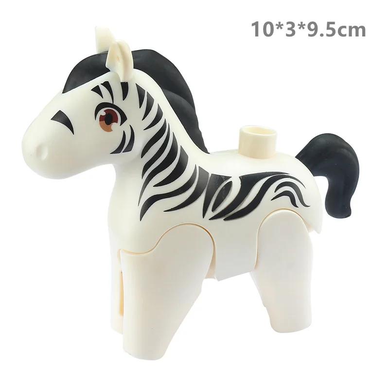 Большие строительные блоки Фигурка животного зоопарка Аксессуары Лягушка Улитка Собака Совместимые Большие Кирпичики Дети Дети Сборные Игрушки Подарок на вечеринку