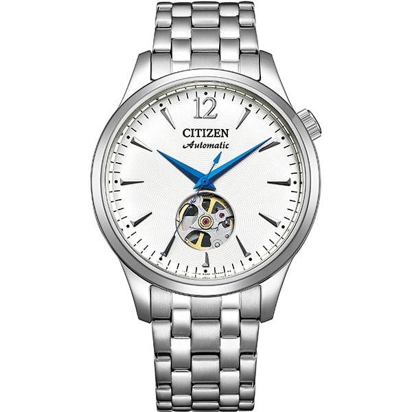 Citizen Мужская NH9131-73A ( Часы CITIZEN COLLECTION Механические Open Heart) Круглые часы, серебро