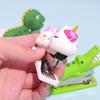 Cute Stapler, Mini Handheld Animal Stapler, Desktop Stitcher Portable Silicone Art Figurine Statue Handy Staplers for Home Office School Students