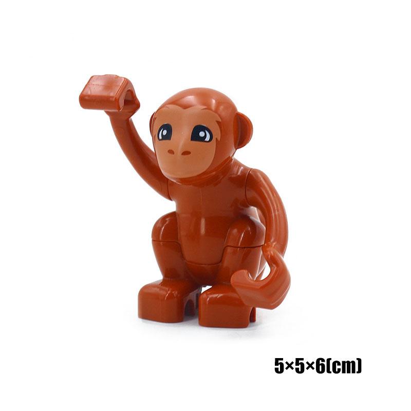 Big Size Building Blocks Animal Accessorie Compatible Duplo Rabbit Fish Bear Chicken Pig Duck Dog Cat Horse Cow Sheep Toys Gifts