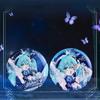 Hatsune Miku Brooch, Wake Up from Sleepiness, Sing Loudly, Anime Brooch, Collectible Decoration.