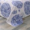 Blue and White Porcelain Canvas Bed Sheet - Single, Four Seasons
