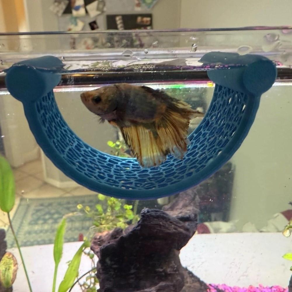Plastic Floating Fish Hammock 3D Printing Aquarium Resting Platforms Small Aquatic Pets