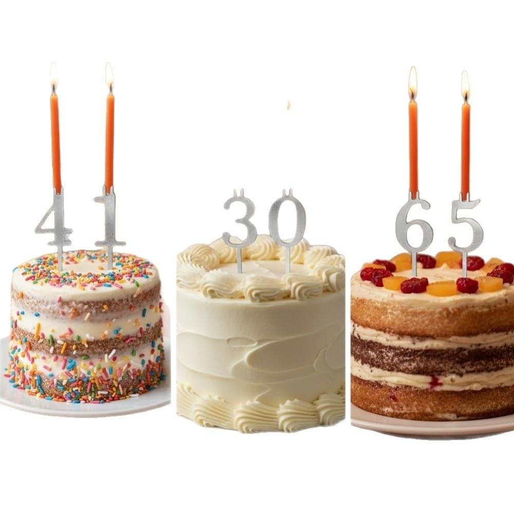 Number 0-9 Number Birthday Candle Holder Digital Birthday Candles Stand Birthday Celebration