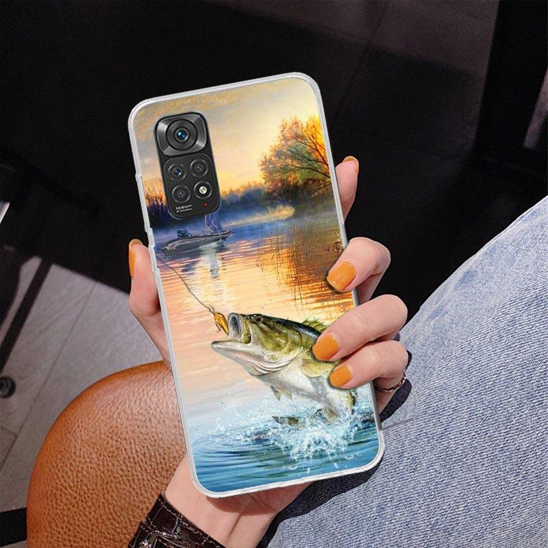 Offshore Angling Fishing Fish Rod Phone Case For Xiaomi Redmi Note 15 14 13 12S 12 11 Pro Plus 14S 11S 11E 10 10S 11T 5G Persona