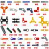 TEESE 370 деталей Technic штифтовый соединитель оси универсальный шарнирный блок втулки набор, совместимый с деталями Lego Technic, MOC технический проект Для оптовой продажи