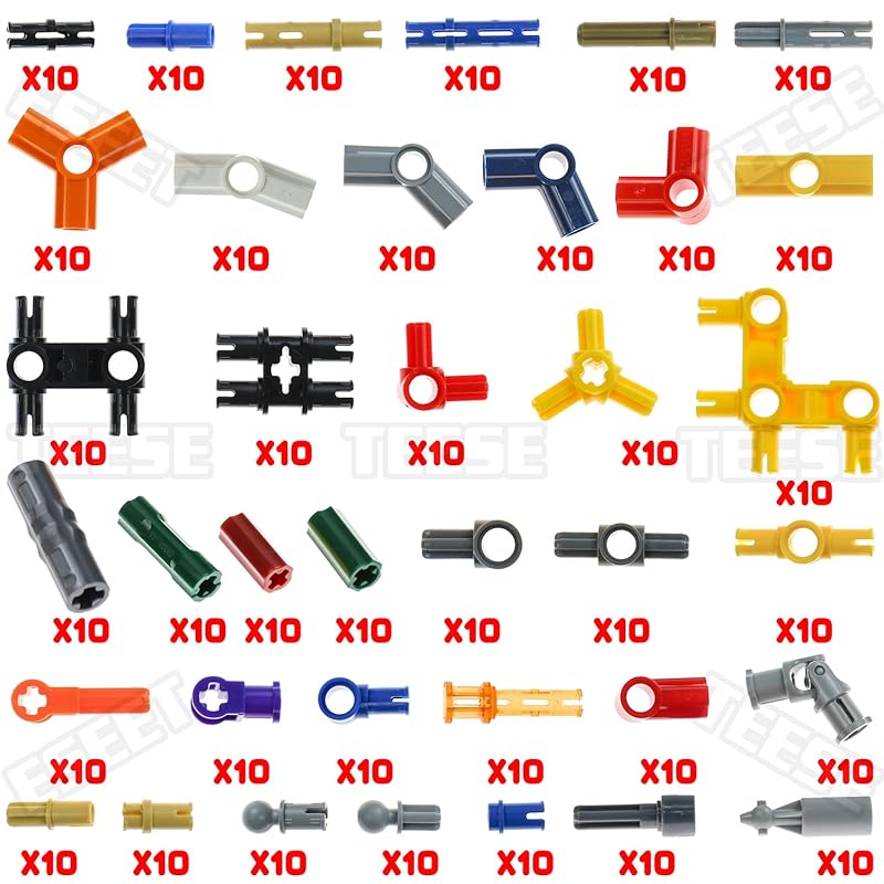 TEESE 370 деталей Technic штифтовый соединитель оси универсальный шарнирный блок втулки набор, совместимый с деталями Lego Technic, MOC технический проект Для оптовой продажи
