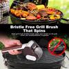 Rechargeable Electric Grill Cleaner with LED Light Stainless Steel Roller Grill Cleaner Brush Detachable BBQ Cleaning Brush