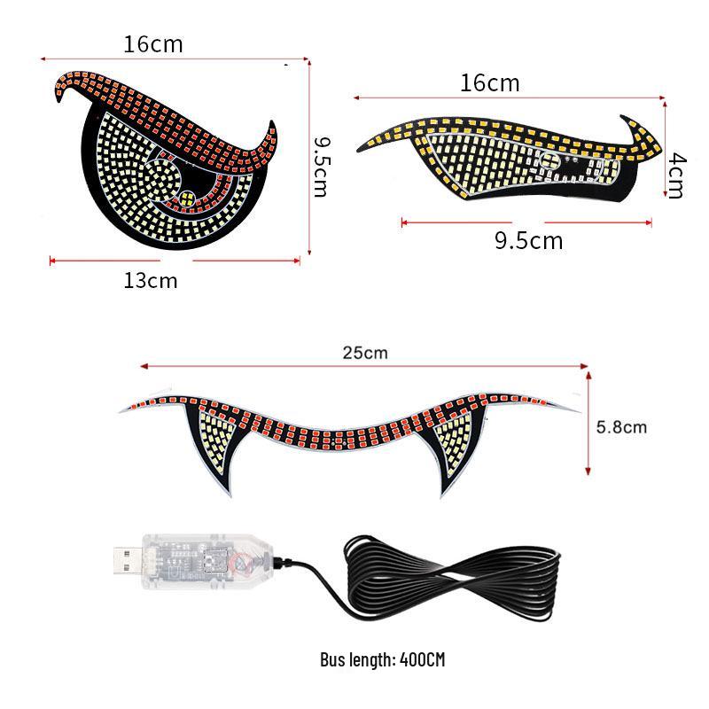 Автомобильная светодиодная фара «Глаз демона-вампира»: Персонализированная декоративная сигнальная лампа