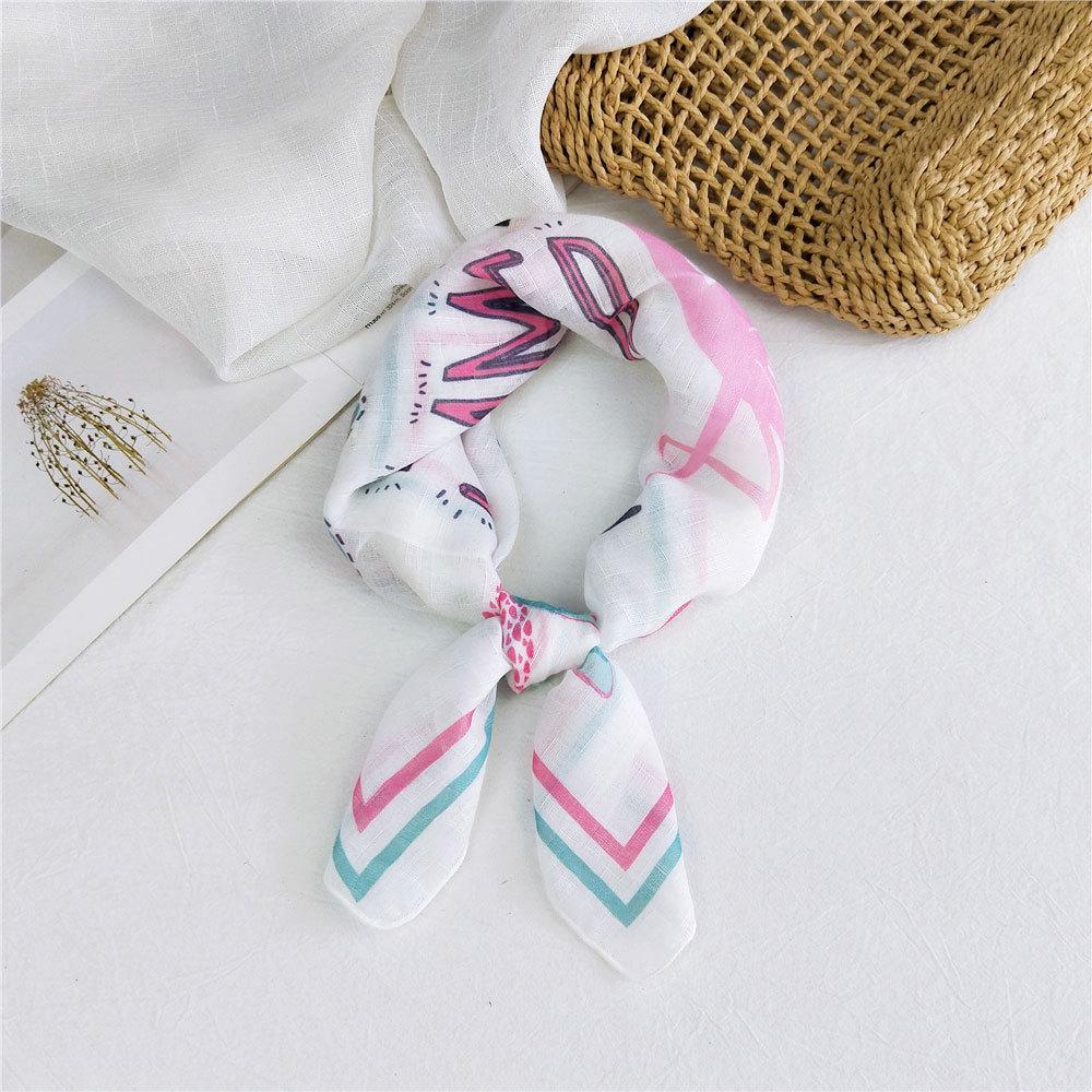 Маленький квадратный шарф из хлопка и льна, шелковый шарф, женский, весна и осень, новый стиль, художественный и универсальный, модный, темпераментный шарф-повязка на голову