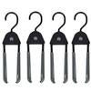 Sawafuji Folding Hangers, One-Push Hangers, Black, Set of 4, Portable, Business Trip, Slide-Adjustable, Extendable, One-Push, Laundry, Collar-Fit, Com