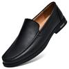 Men Shoes Dress Shoes Genuine Leather Men Slip On Business Casual Shoes Classic Soft Moccasins Breathable Men Flats Driving Shoe
