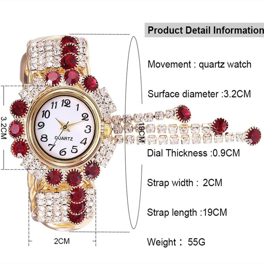 2023 Новая модель Популярные ювелирные изделия с бриллиантовым браслетом Женские часы Модные украшения из драгоценных камней Изысканные маленькие ювелирные часы Кварцевые часы