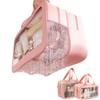 Siomlana Set of 2 PU PVC Cosmetic Large Makeup Travel Toiletry Multifunctional Cosmetic Cosmetic Small Item Travel Tote Perfect for Pink Pouches,
