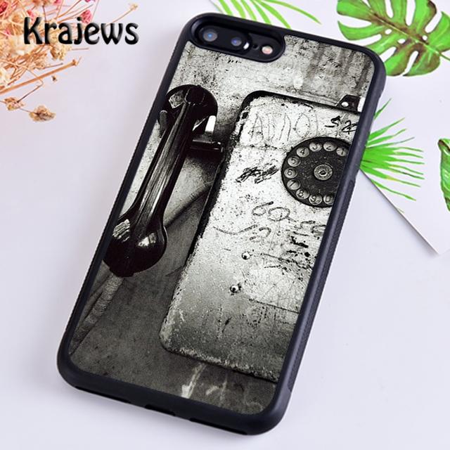 Krajews Retro red Payphone Vintage Payphone Phone Case Cover For IPhone 18 17 Air 16 15 14 plus 11 12 13 pro max Fundas