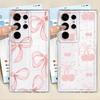 Чехол для Samsung Galaxy Note 20 Ultra 10 S23 Ultra S22 FE S26 S24 S21 S25 Edge S20 Plus Чехол для телефона Милый Розовый Бант