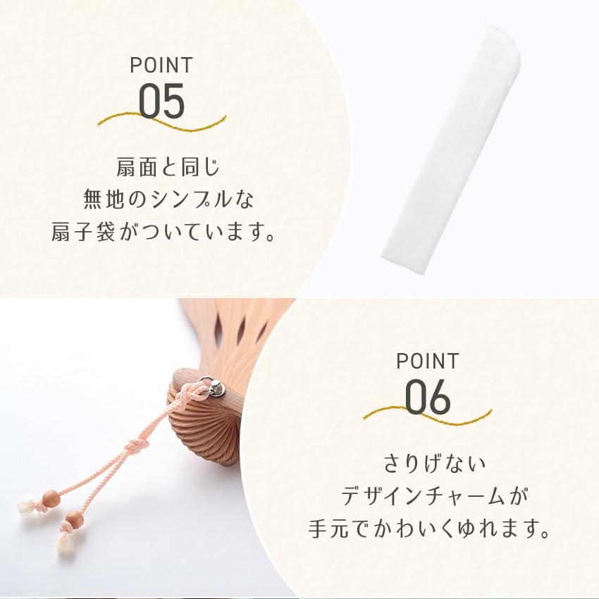 Stylish Business Fan with Fan Bag and Handkerchief Set [Osaka Choseido] Women's (Gray)