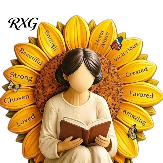 Minimalist Shelf Decor Sculpture Wooden Reading Girl Figurine, Stable Pastoral Style Statue Desktop Base Craft Decor, Artistic Healing Ornament,