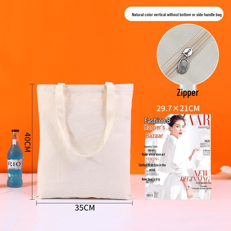 Высококачественная холщовая сумка-тоут с индивидуальным логотипом - Белая, Пустая, Персонализированная печать