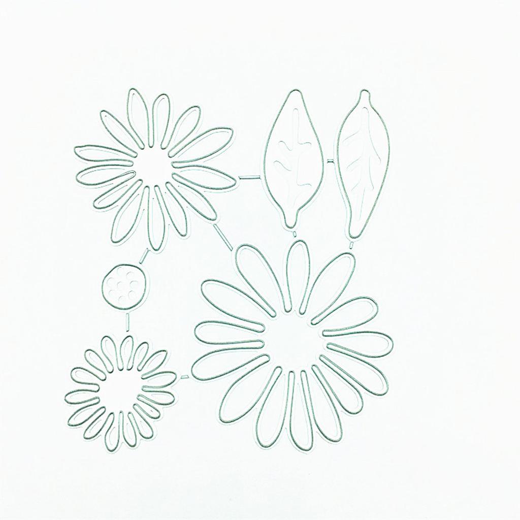 Flower and Leaves Cutting Dies Embossing Die Cuts Templates for Card Making Scrapbooking DIY Papercraft Album Crafts