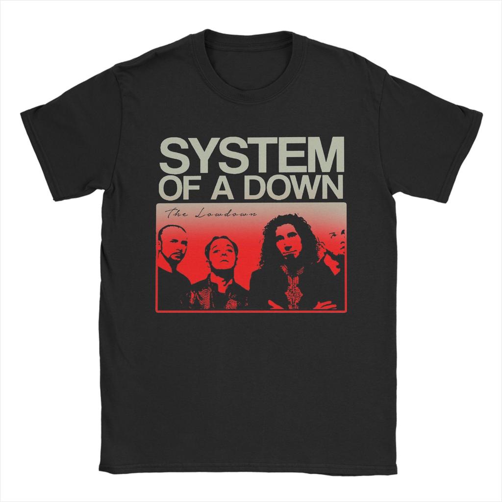 Novelty Punk Rock Band System Of A Down Tshirt Unisex Round Neck Short Sleeve Clothing Cotton Summer Top Tee