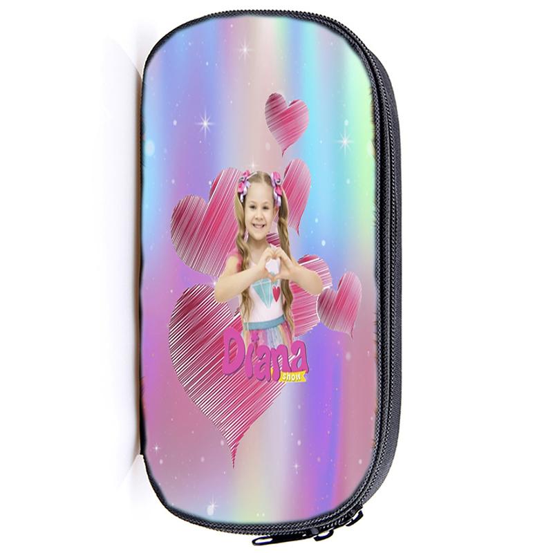 Детский пенал с изображением Дианы и Ромы для девочек, милый кавайный пенал для хранения карандашей, детская сумка для ручек, канцелярская коробка, школьные принадлежности для школьников