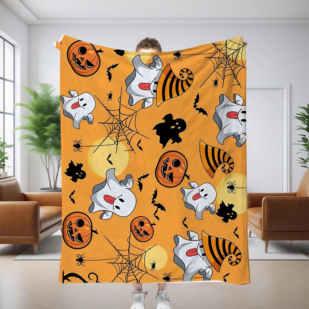 Halloween decorations Printed Blanket for Sofa Bed Travel Camping Living Room Office Conditioning Blanket for All Seasons Gifts