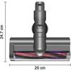 Turbine Brush for Dyson V6 DC58 DC59 DC62 DC72 SV04 SV06 SV09, High Torque Motor Brush, Electric Direct Drive Vacuum Head