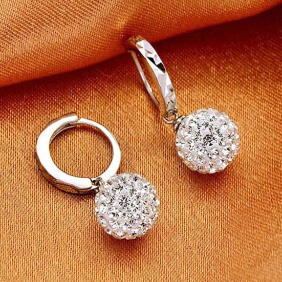 Серьги Water Diamond Round Ball Drops Embrace Earrings