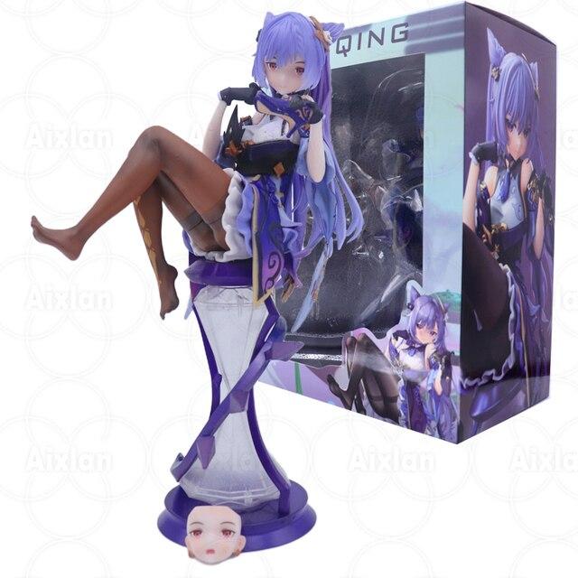 Фигурка Кэцин из Genshin Impact, 21 см, ПВХ, аниме-игра Genshin Impact, Figma, модель, игрушка.
