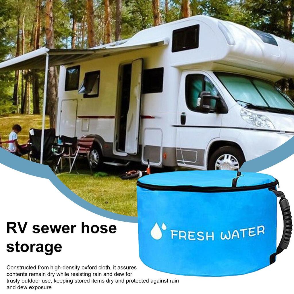 Водонепроницаемая сумка для хранения канализационного шланга для RV, держатель с двойной молнией для инструментов для отходов, органайзер-мешок для кемпинга, септика, электрических шнуров