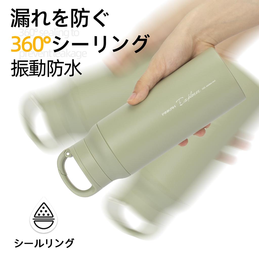 Бутылка для воды 600 мл с ручкой, термос из нержавеющей стали с 24-часовой изоляцией, совместимая со спортивными напитками, для спортзала, офиса, пляжа, для девочек