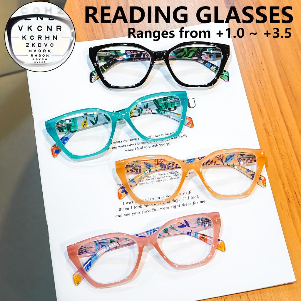 Square Reading Glasses Full Frame Computer Readers Presbyopic Glasses For Women Men +1.0 To +3.5
