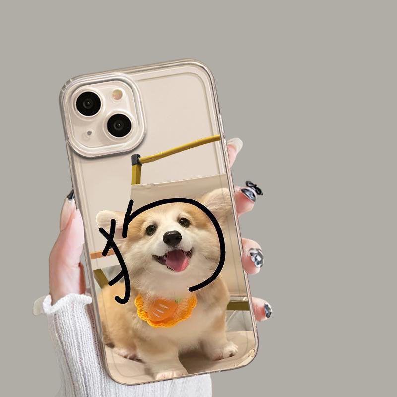 Забавный Мультяшный Собачий Пара Телефон Чехол Для iPhone 15 11 12 14 13 Pro Max Mini XS Max XR SE2 7 8 Plus Милый Животный Мобильный Телефон Чехол