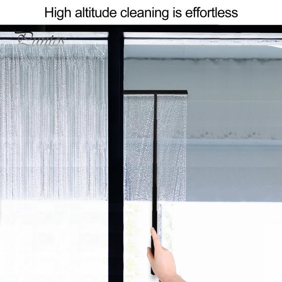 Скребок для окон, выдвижной, с противоскользящей ручкой, длинной ручкой, несверлящий силиконовый скребок для душа в ванной комнате