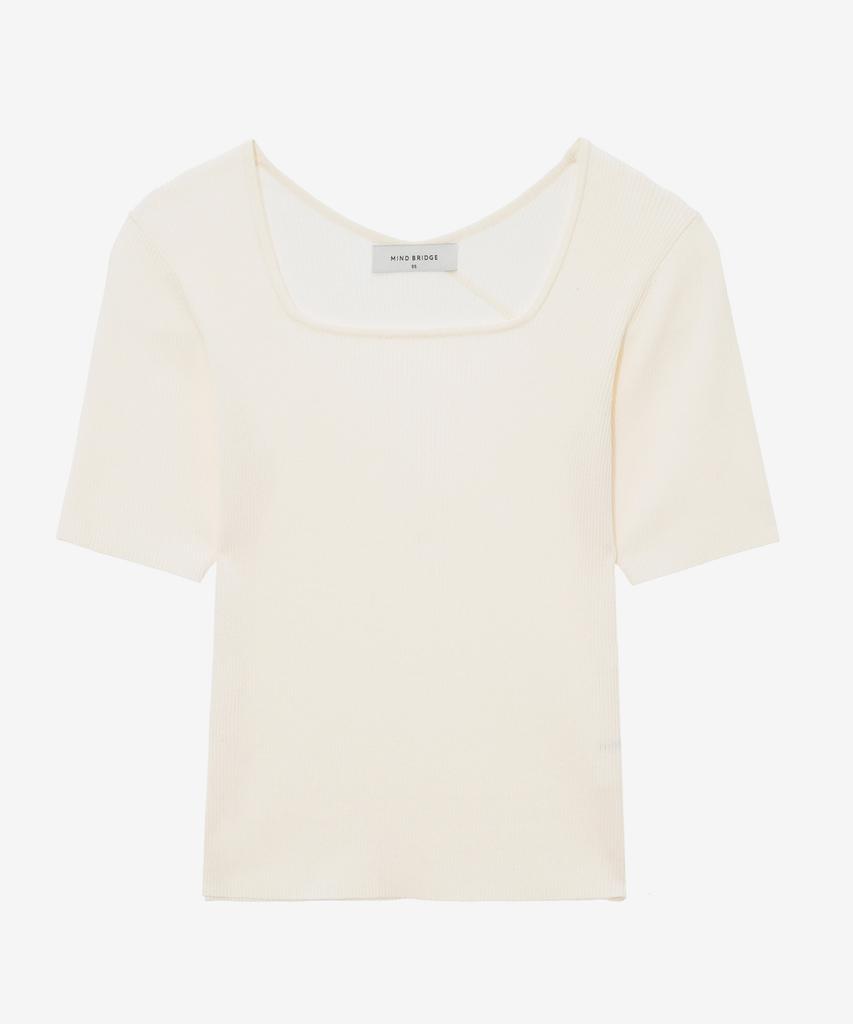 MIND BRIDGE WOMEN [W][Couture] Square Neck Slim Fit Knit - 2 Colors