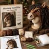 DIY Animal Hooded Hat Crochet Kit - Handmade Winter Balaclava Beanie Knitting Set with Yarn & Tools for Beginners
