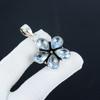 Beautiful Aquamarine Gemstone Silver Pendant In 925 Sterling Silver - Handmade Flower Design, Everyday Wear Jewelry Birthday Gift For Wife