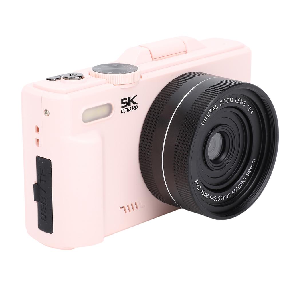 5K Digital Camera for Photography WiFi 75MP Vlog Camera Autofocus Video Camera 3 Inch 180 Degree Flip Screen with 18X