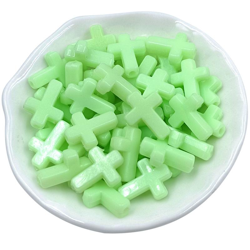 Home Party Supplies Fashion System Cream Spring Color DIY Jewelry Accessories Cross Loose Beads Necklace Bracelet Macaron Color 50Pcs