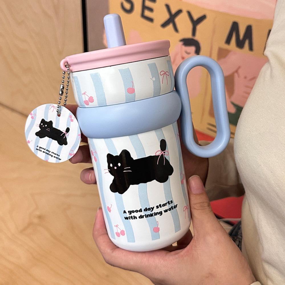 316 Stainless Steel Insulated Cup With Handle Thermal Bottle Winter Tumbler Office Workers