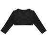 Toddler Kids Girls Long Sleeve Flowers Bolero Jacket Shrug Cardigan Elegant Wedding Birthday Party Dress Cover Up Elegant Crop Top Short Coat