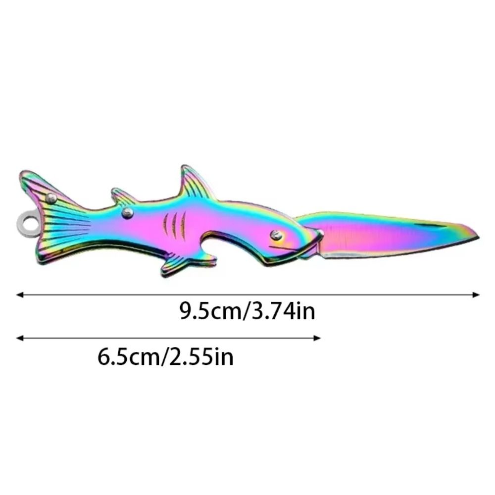 Stainless Steel Fruit Cutter Safe Pocket Cutter Durable Portable Folding Cutter Keychain  Travel