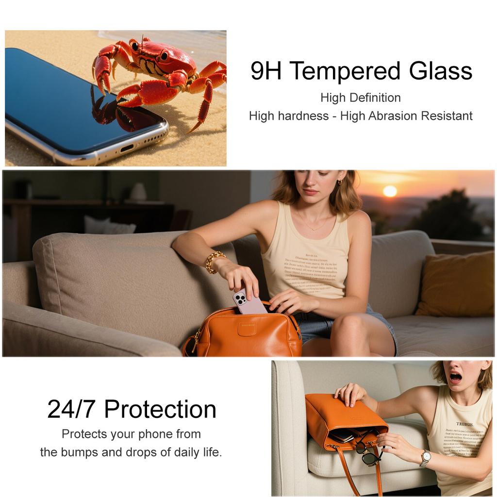 IMAK Серия H Для Motorola Moto G86 5G/G86 Power 5G Защитная пленка для экрана Закаленное стекло HD Прозрачная пленка (Разблокировка отпечатком пальца)