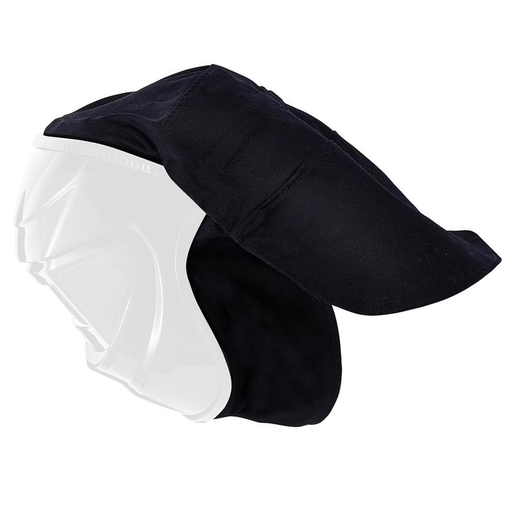 2Piece Welding Helmet Cover And Bib Set Heat Resistant Leather Fabric Full Head Neck Protection For Welding Work