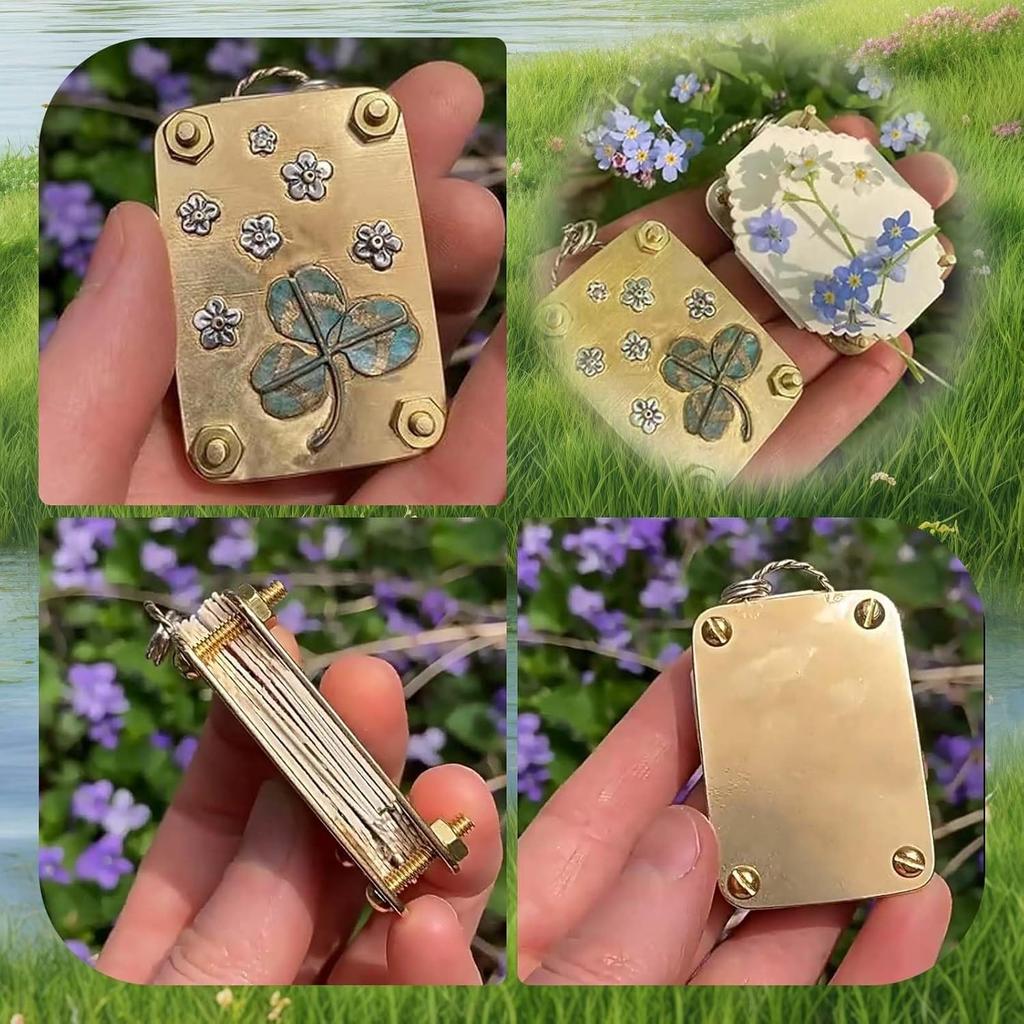 Micro Flower Press, Miniature Flower Press Kit, Plants Art & Crafts Metal Flowers Pressing, DIY Pressed Plant Preservation Kit for Plant Lover Gifts