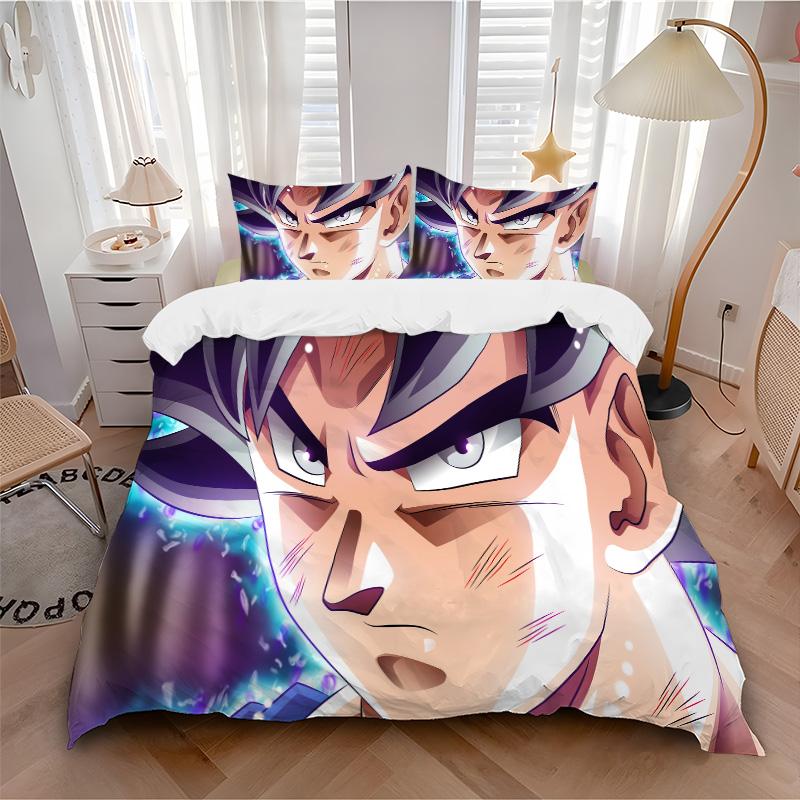 Dragon Ball Z Saiyan Power Print 3Pcs Bedding Setduvet Cover With 2 Bedropillowcase Home Birthday Gift