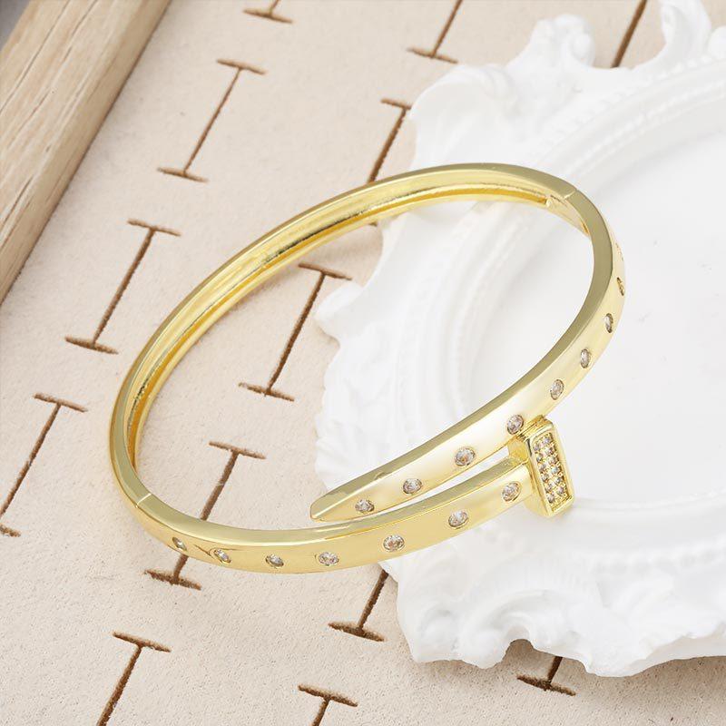 New Classic Nail Head and Tail Couple Bracelet Thick Light Luxury Fashion Bracelet