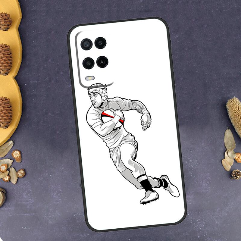 Rugby Phone Case For Oppo A79 A18 A38 A58 A78 A98 A17 A40 A60 A80 A16 A76 A96 A15 A74 A94 A54 A77
